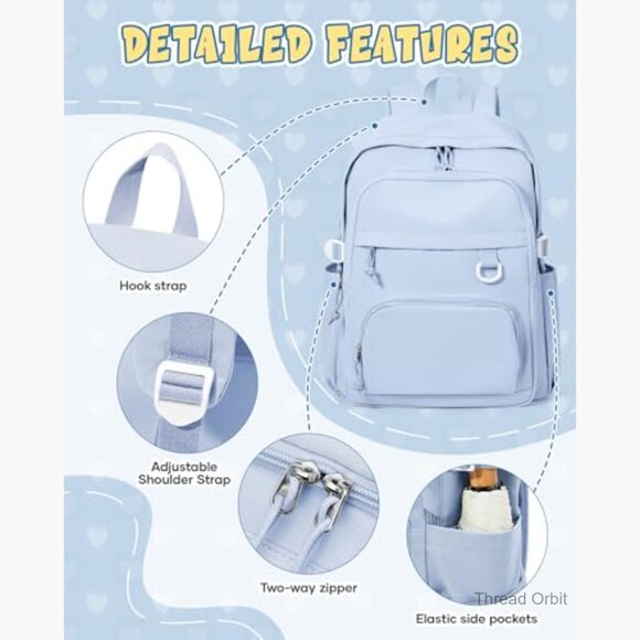 Large Capacity Waterproof Backpack with Laptop Compartment & 4 Pockets main image 4